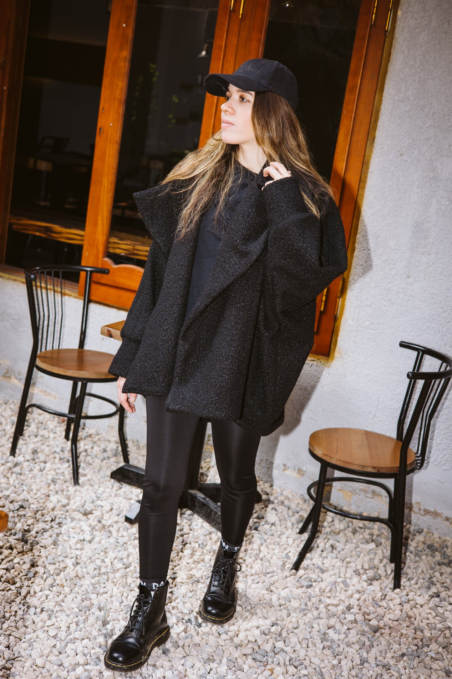 Teddy Oversized Jacket - Black