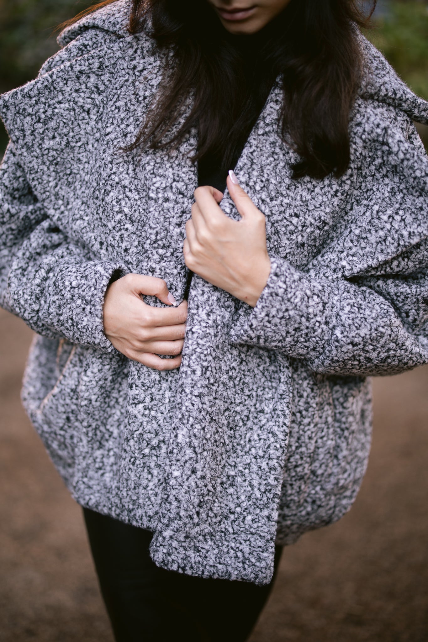 Teddy Oversized Jacket - Grey