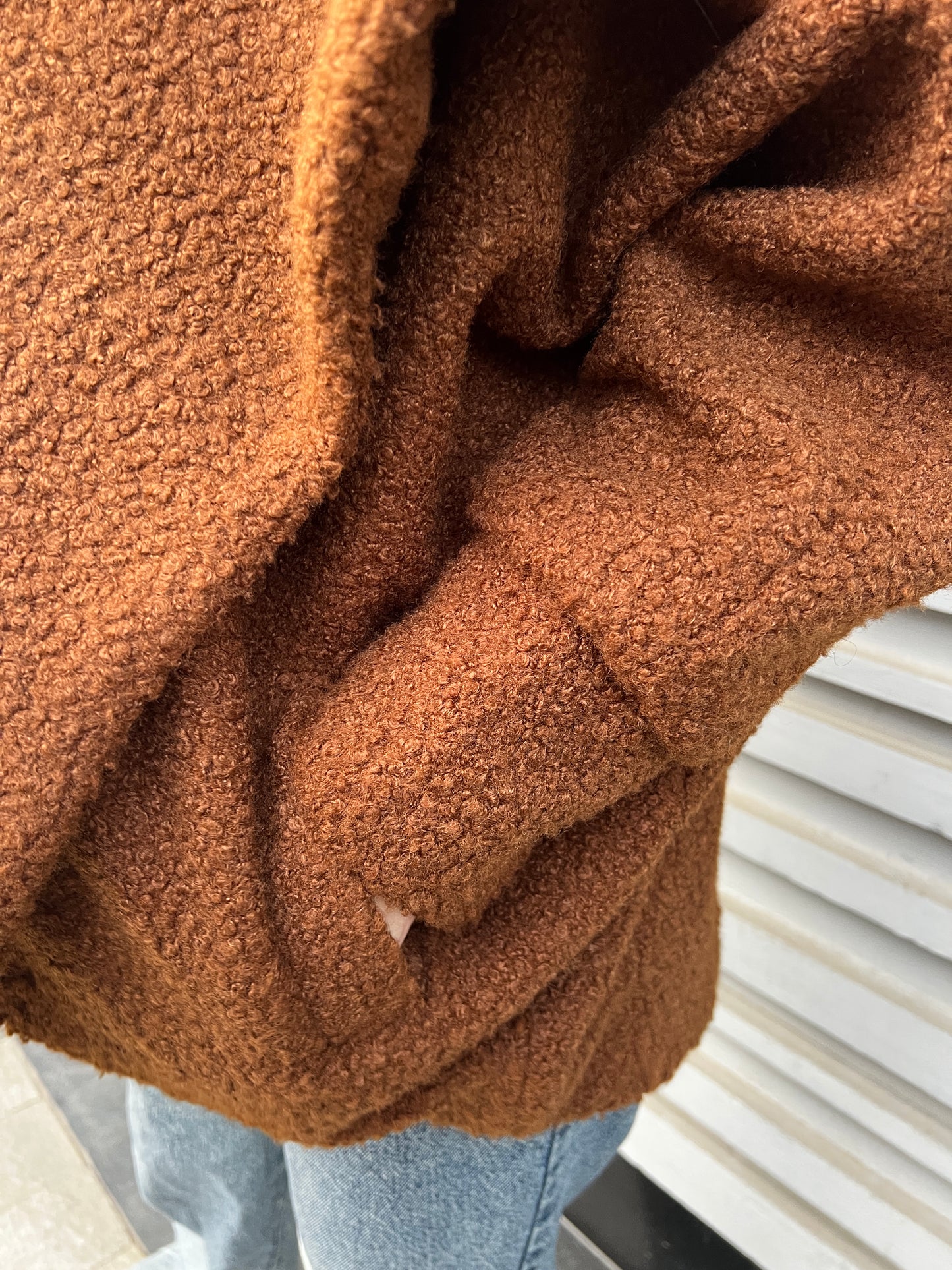Teddy Oversized Jacket - Brown