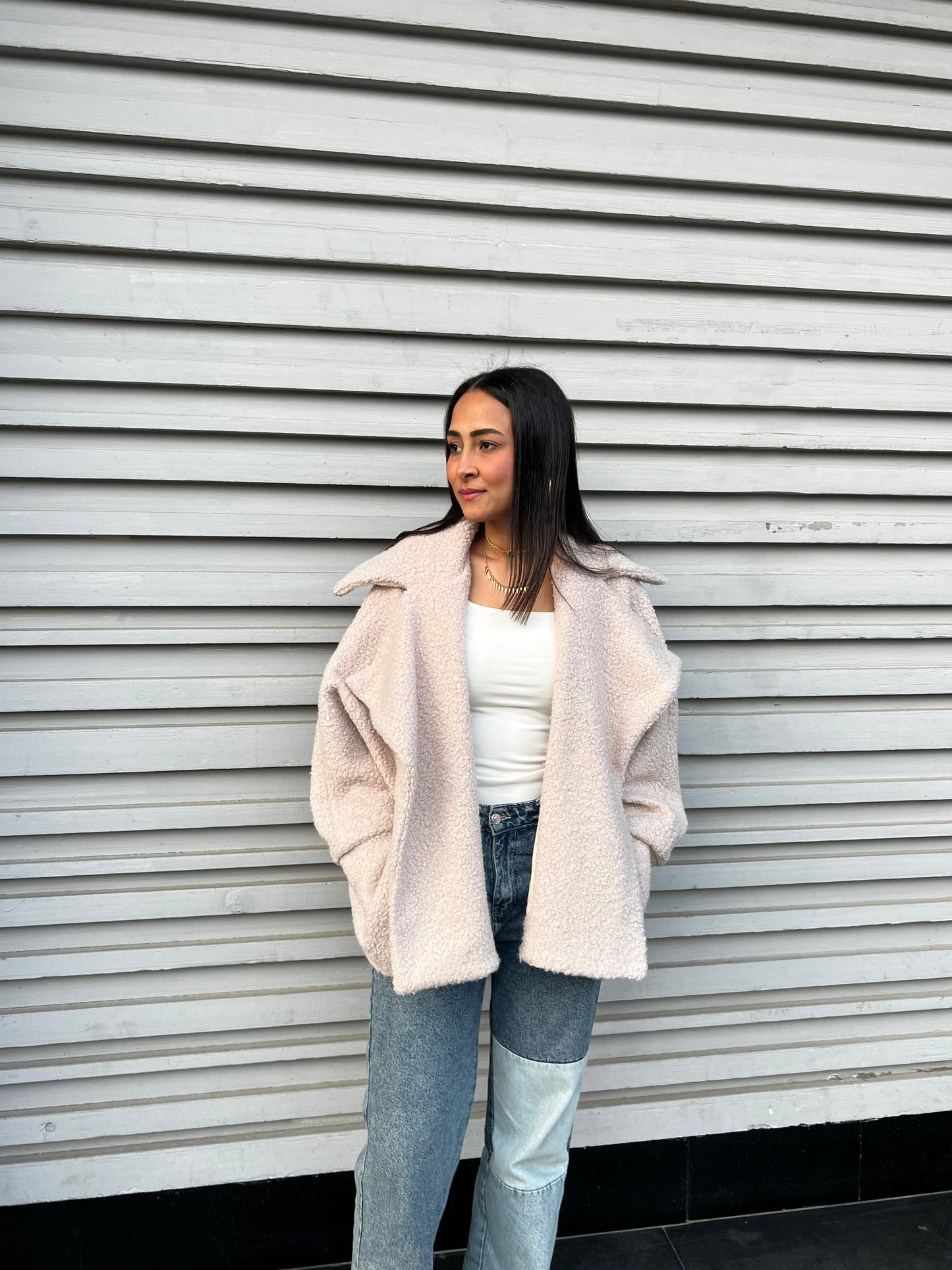 Teddy Oversized Jacket - Off White