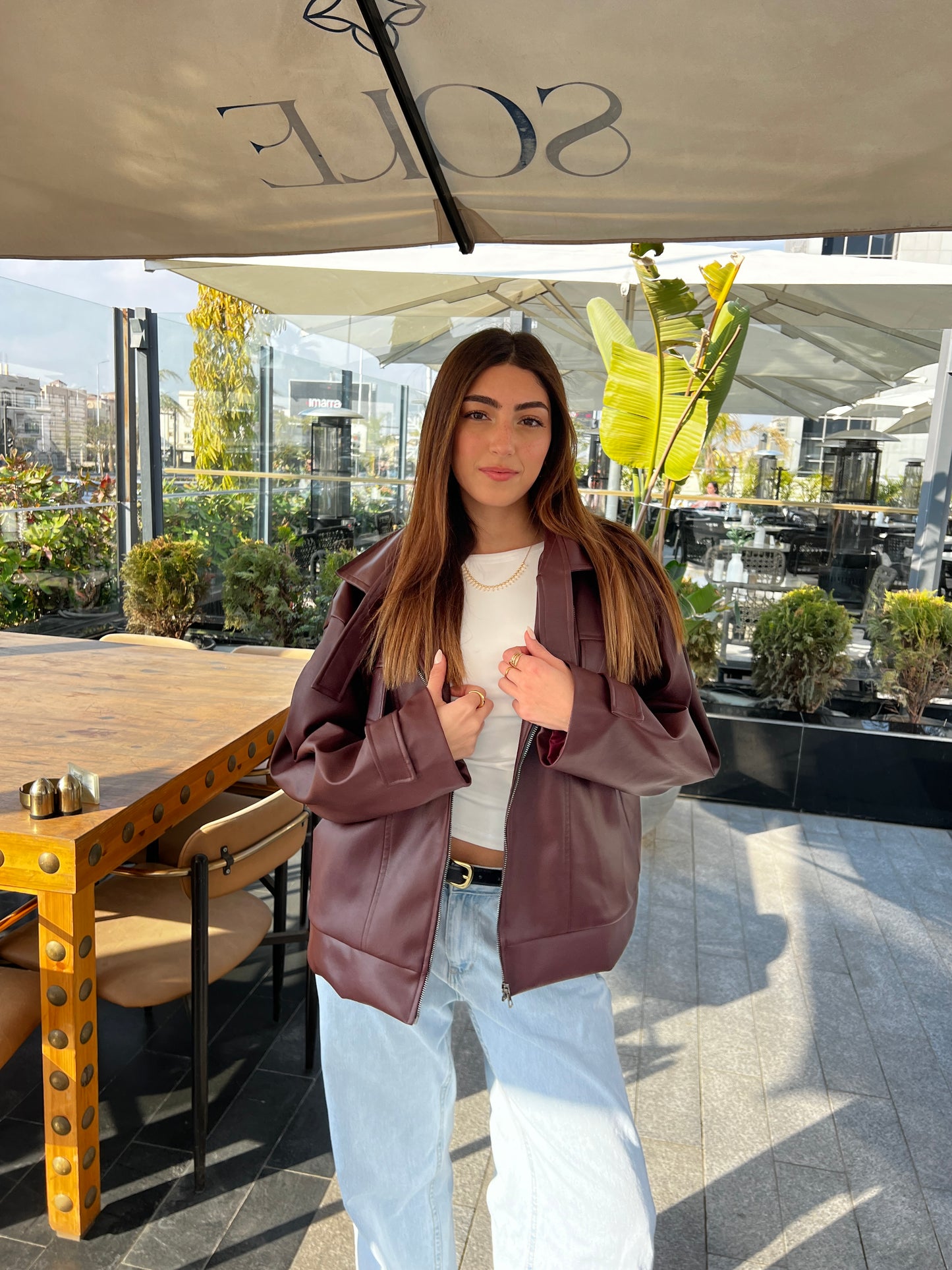 Burgundy Leather Jacket