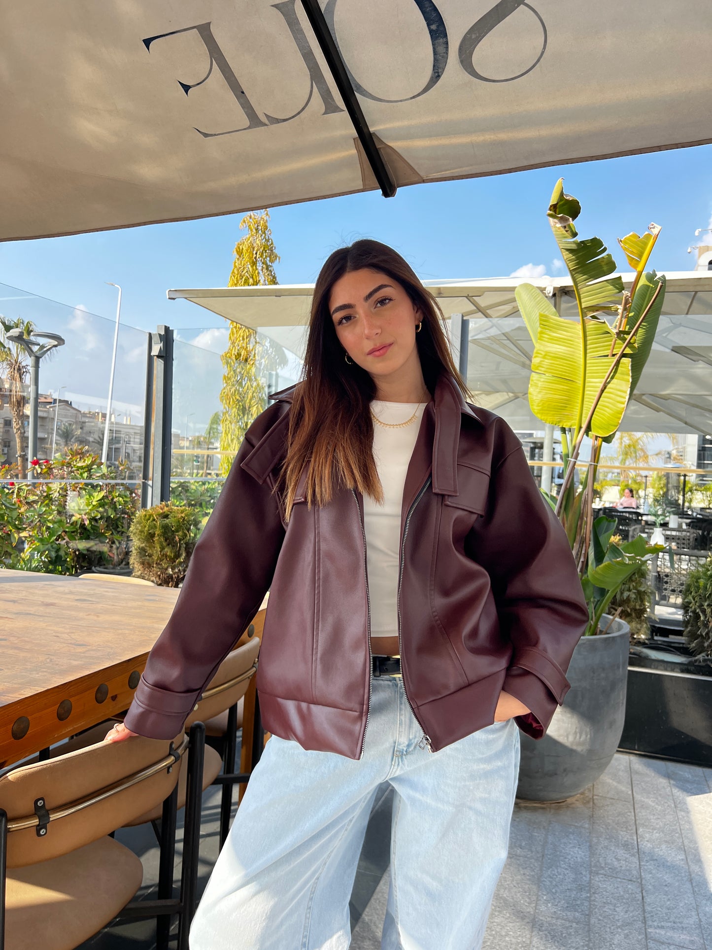 Burgundy Leather Jacket