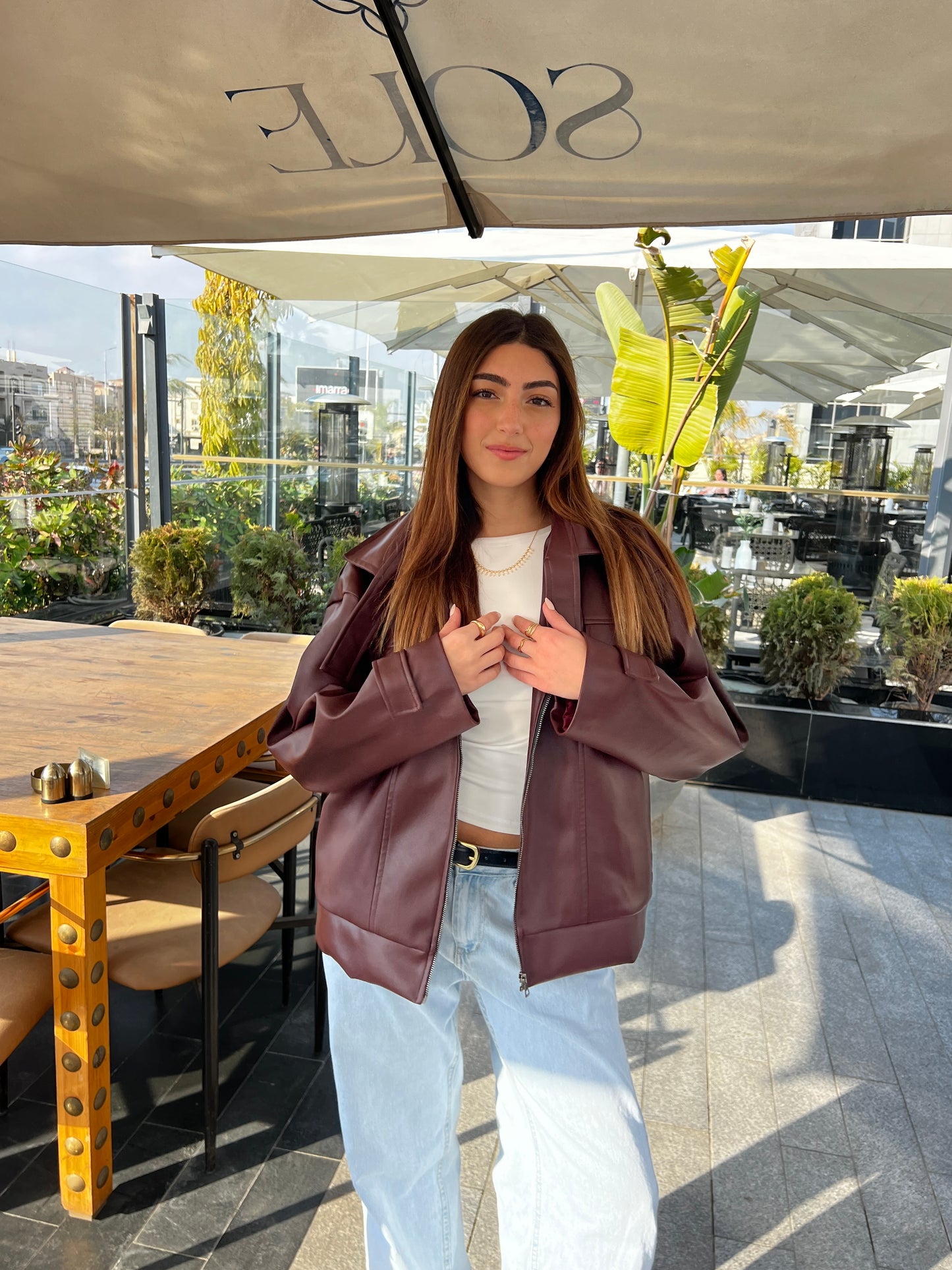Burgundy Leather Jacket