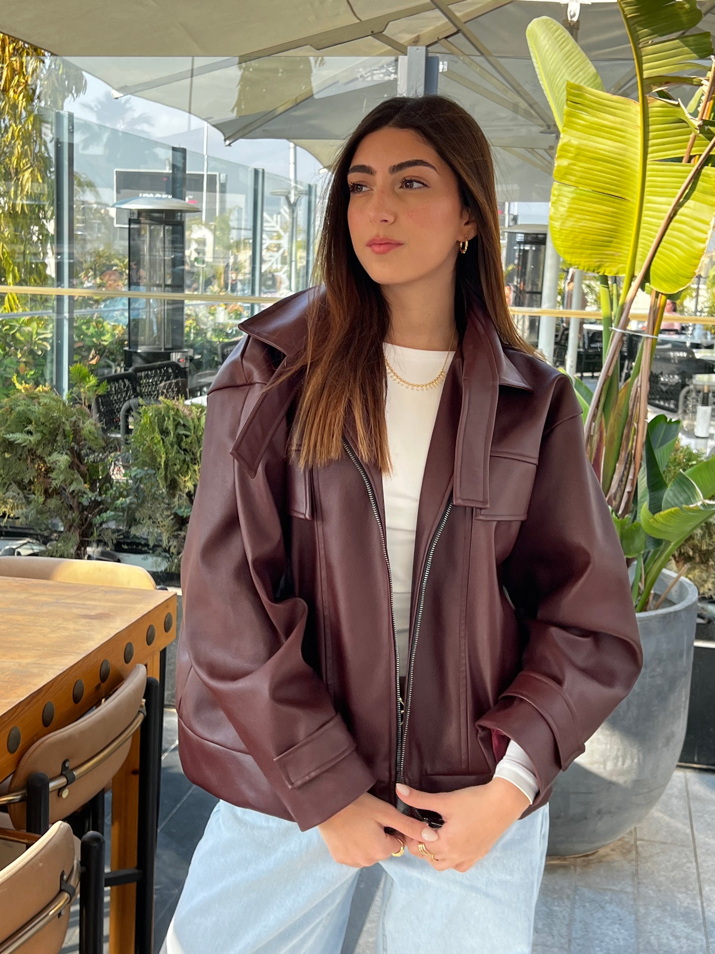 Burgundy Leather Jacket