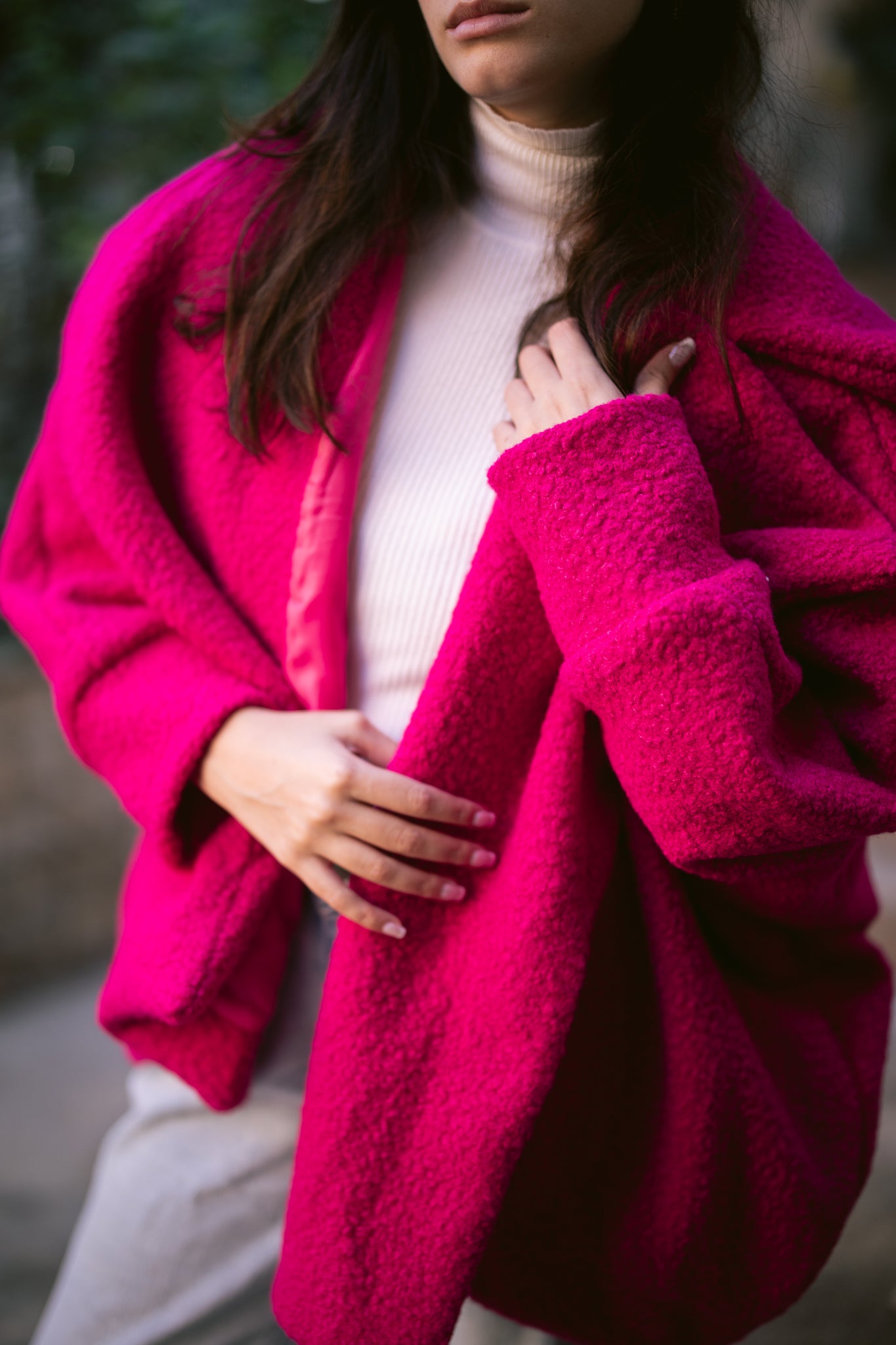 Teddy Oversized Jacket - Pink