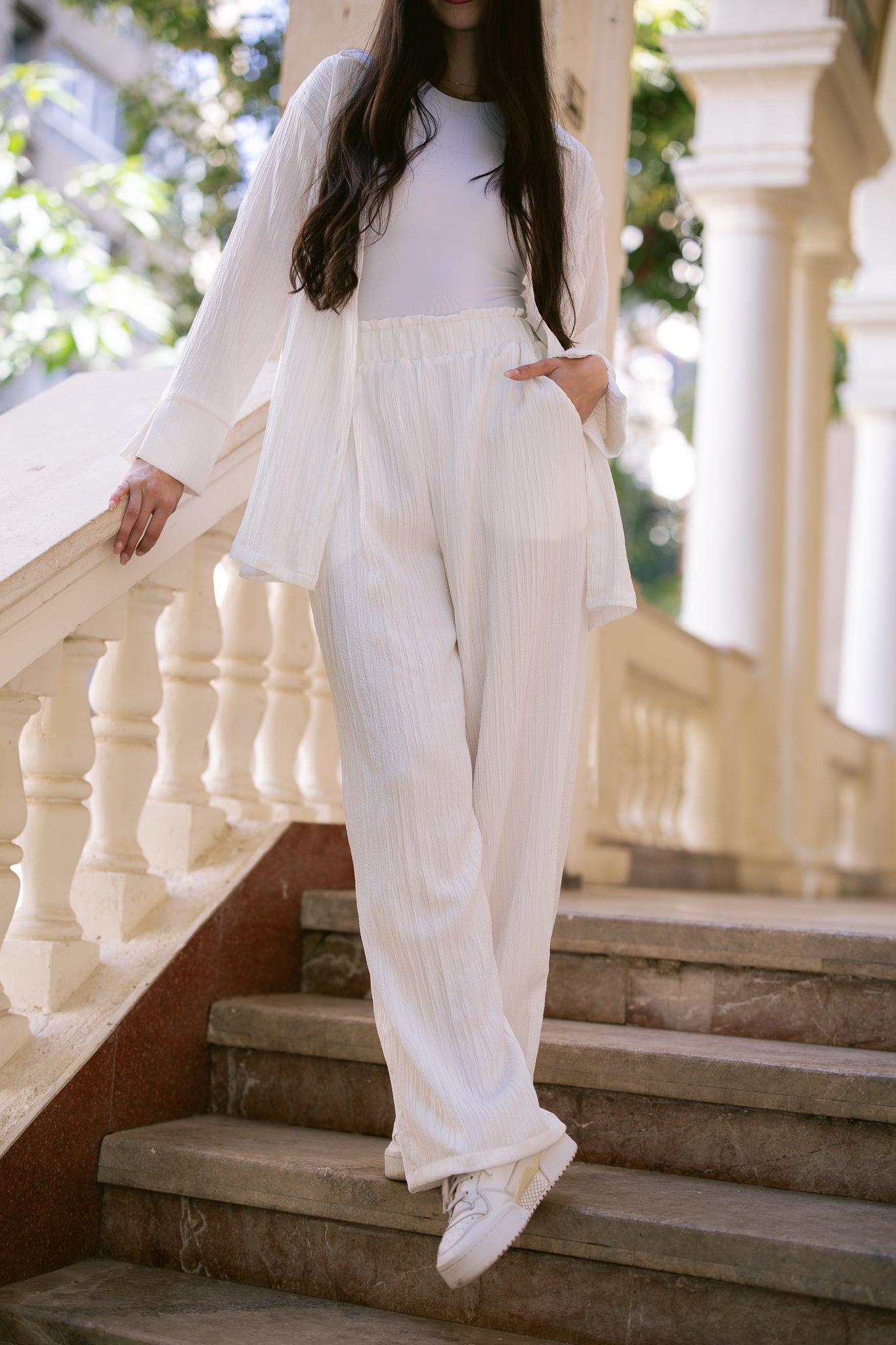 The Crinkle Set - White