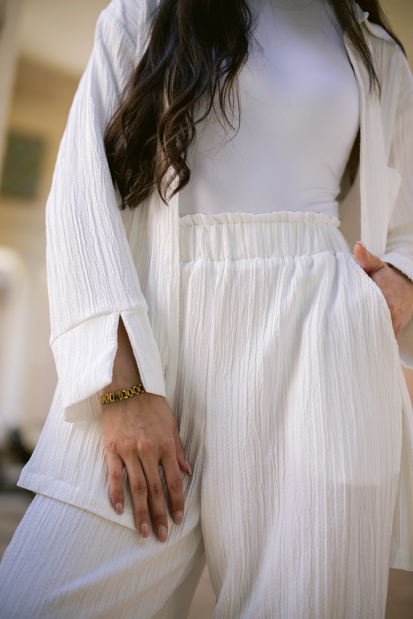 The Crinkle Set - White