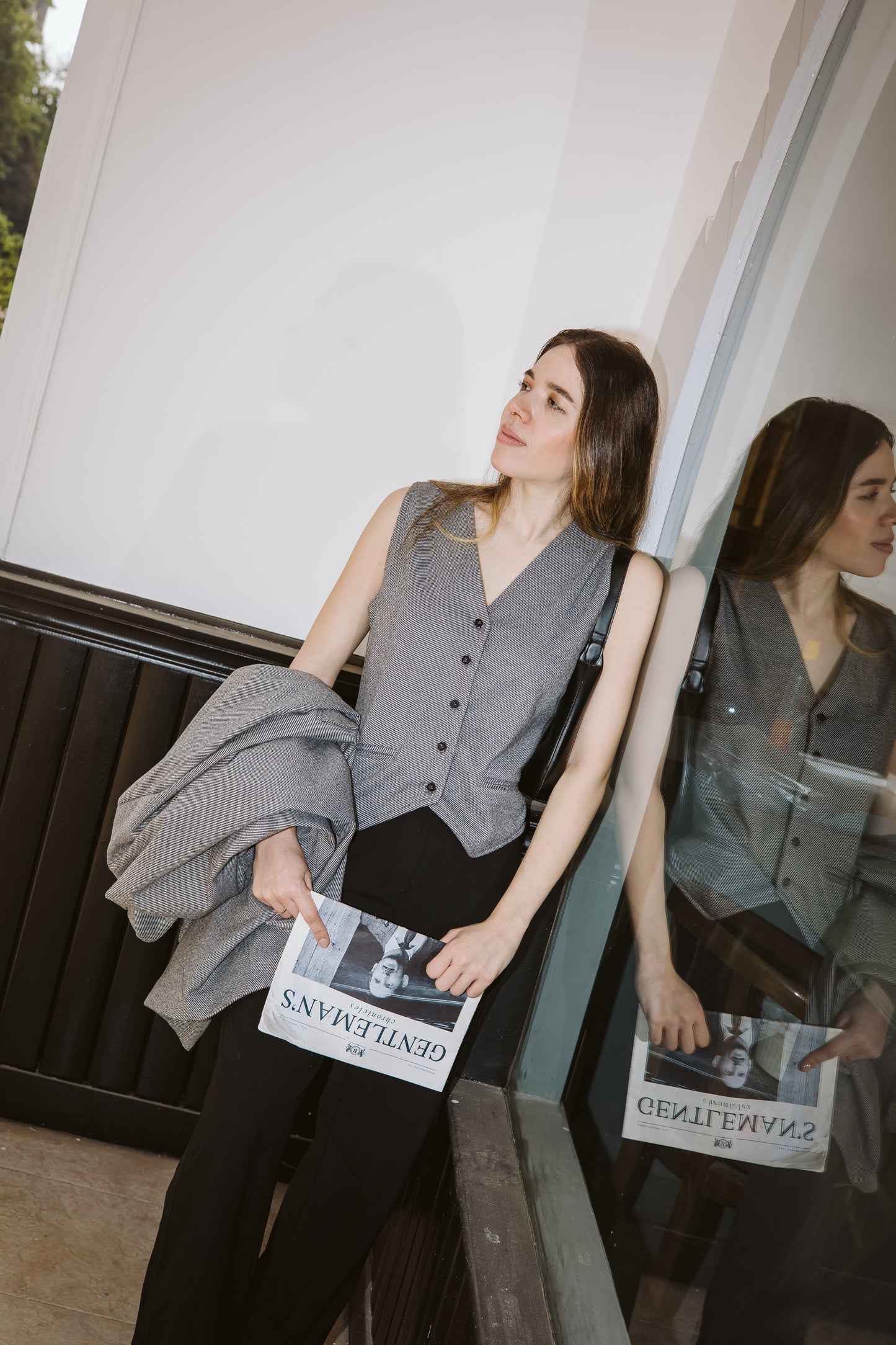 Pinstripe Wool Vest