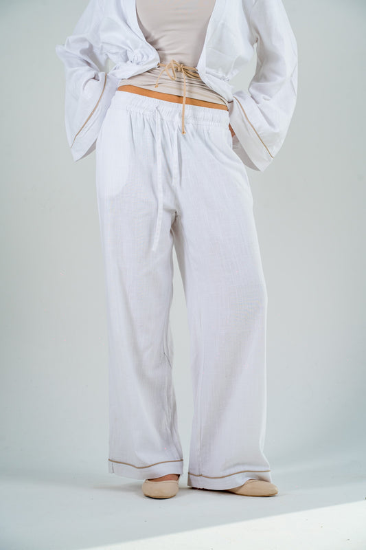 The Safa Robe Pants - White