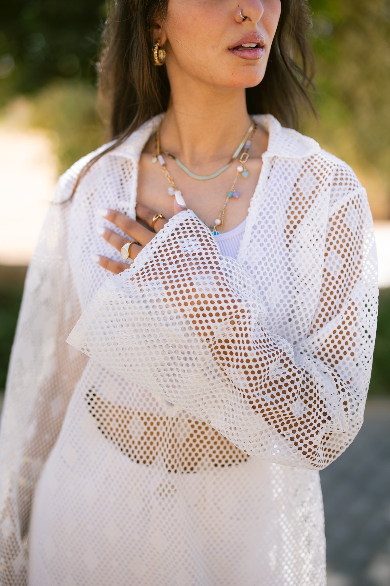 White Crochet Coverup