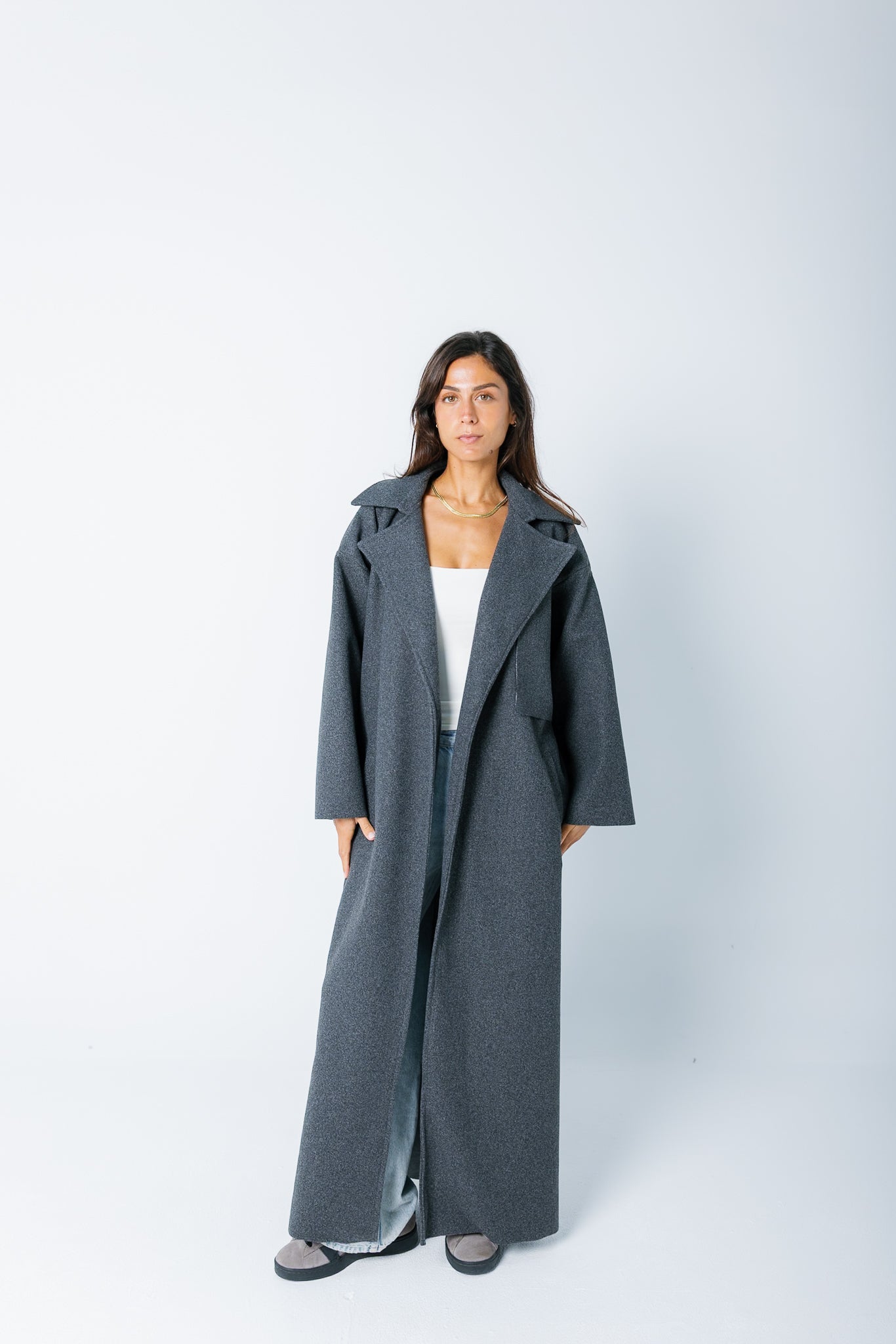 Oversized Joakh Coat - Charcoal