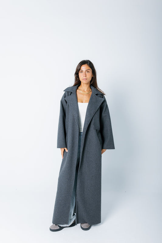 Oversized Joakh Coat - Charcoal