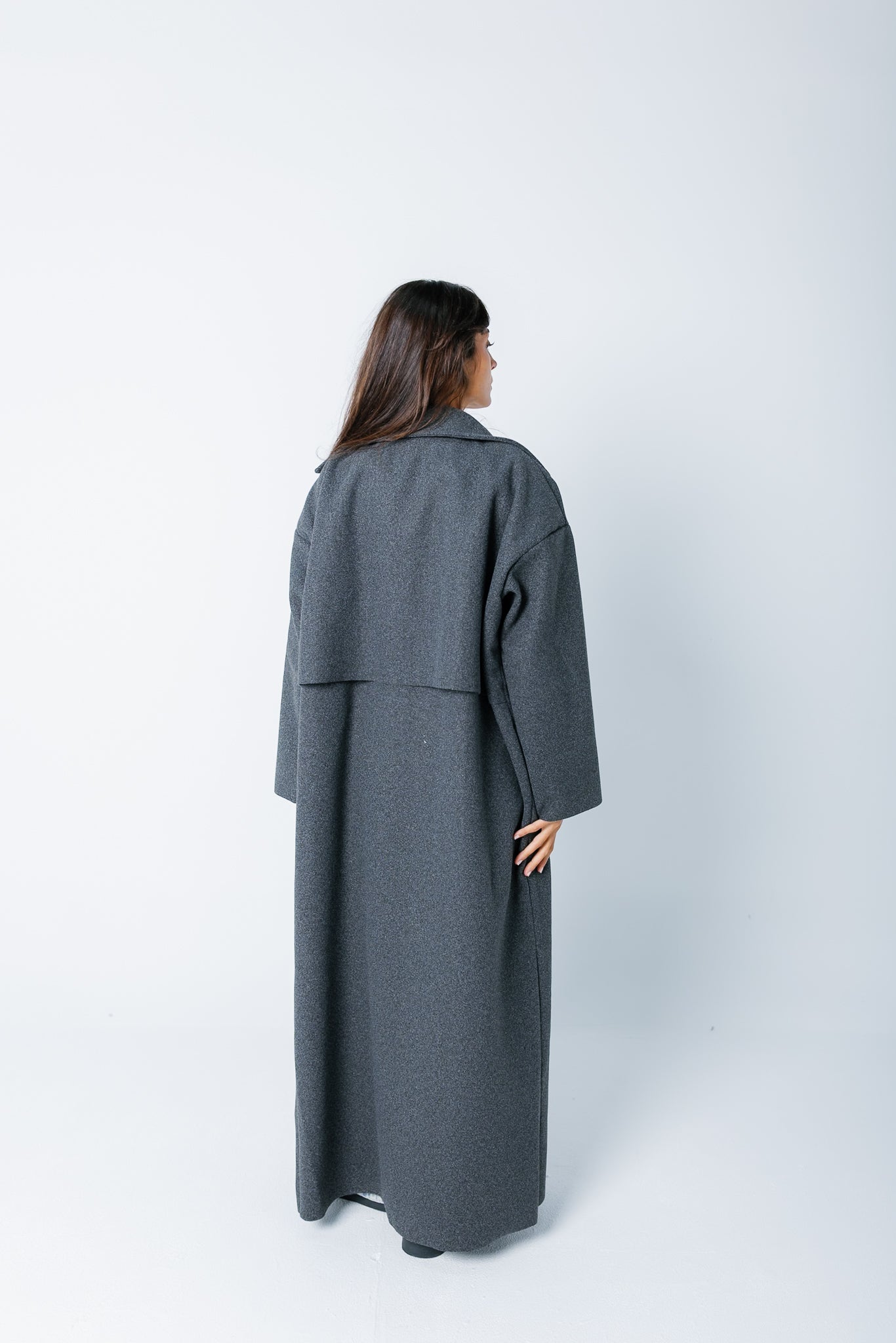 Oversized Joakh Coat - Charcoal