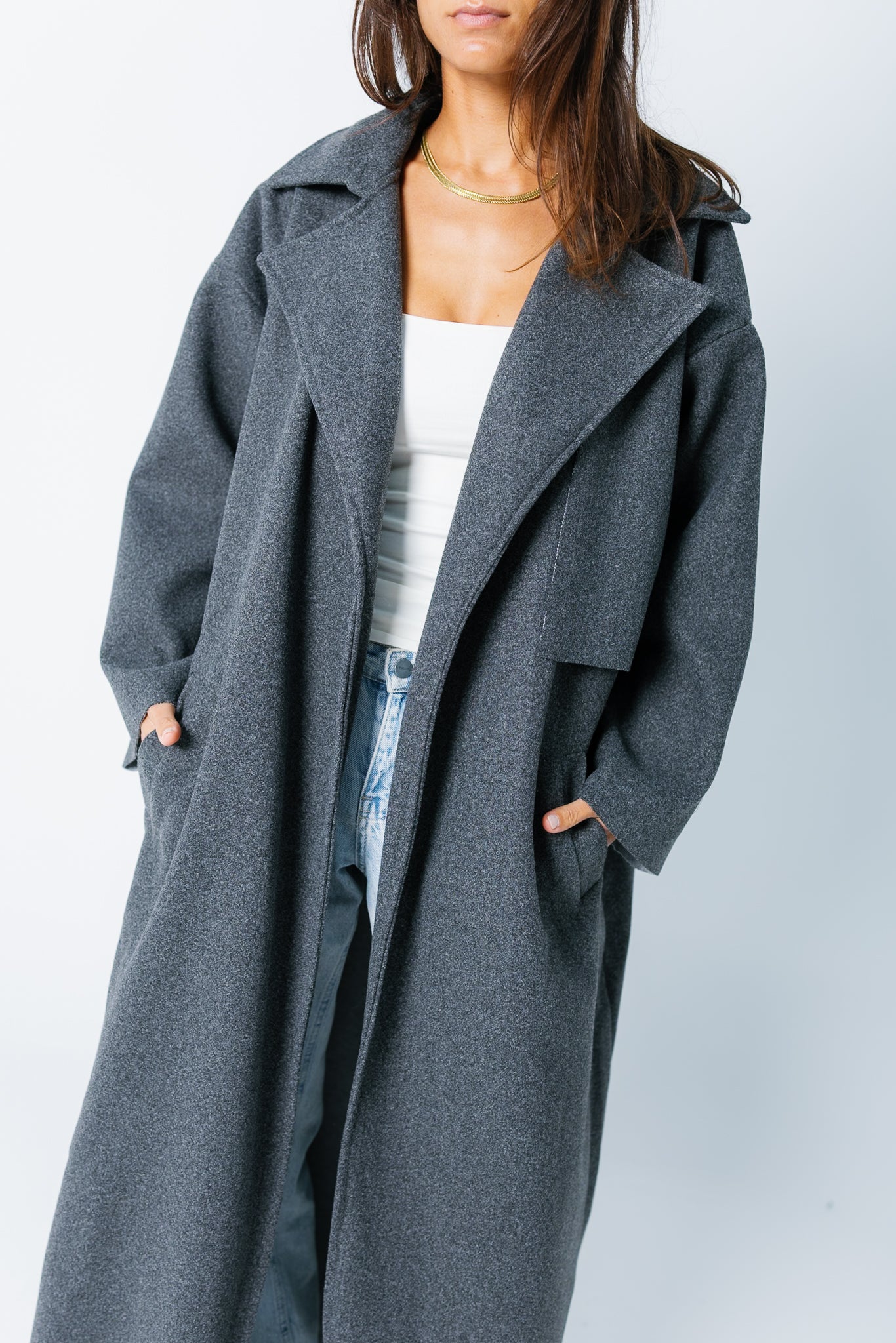Oversized Joakh Coat - Charcoal
