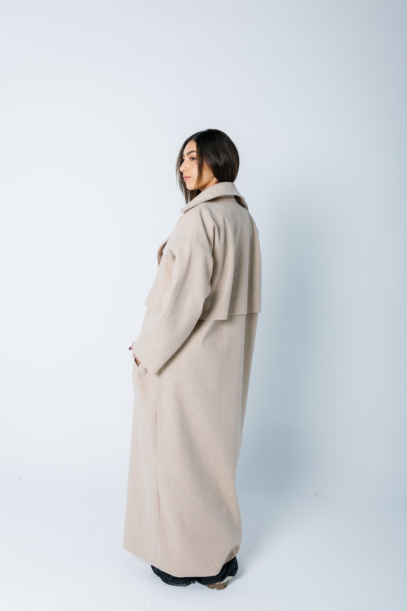 Oversized Joakh Coat - Latte