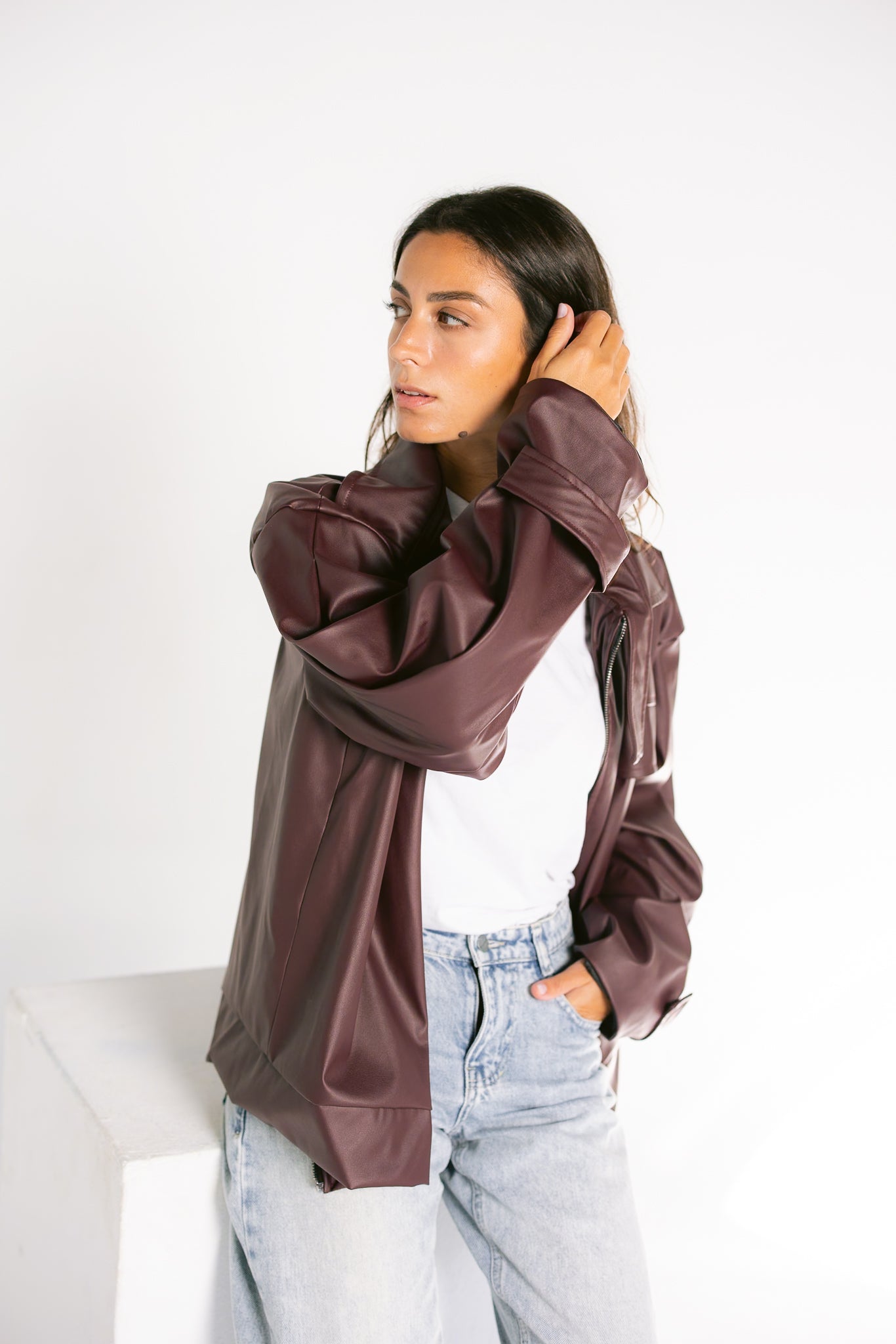 Burgundy Leather Jacket